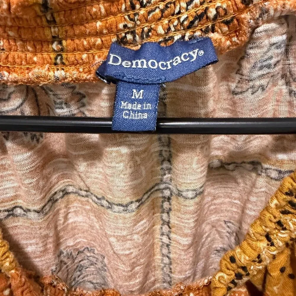Democracy Women's Orange Blouse